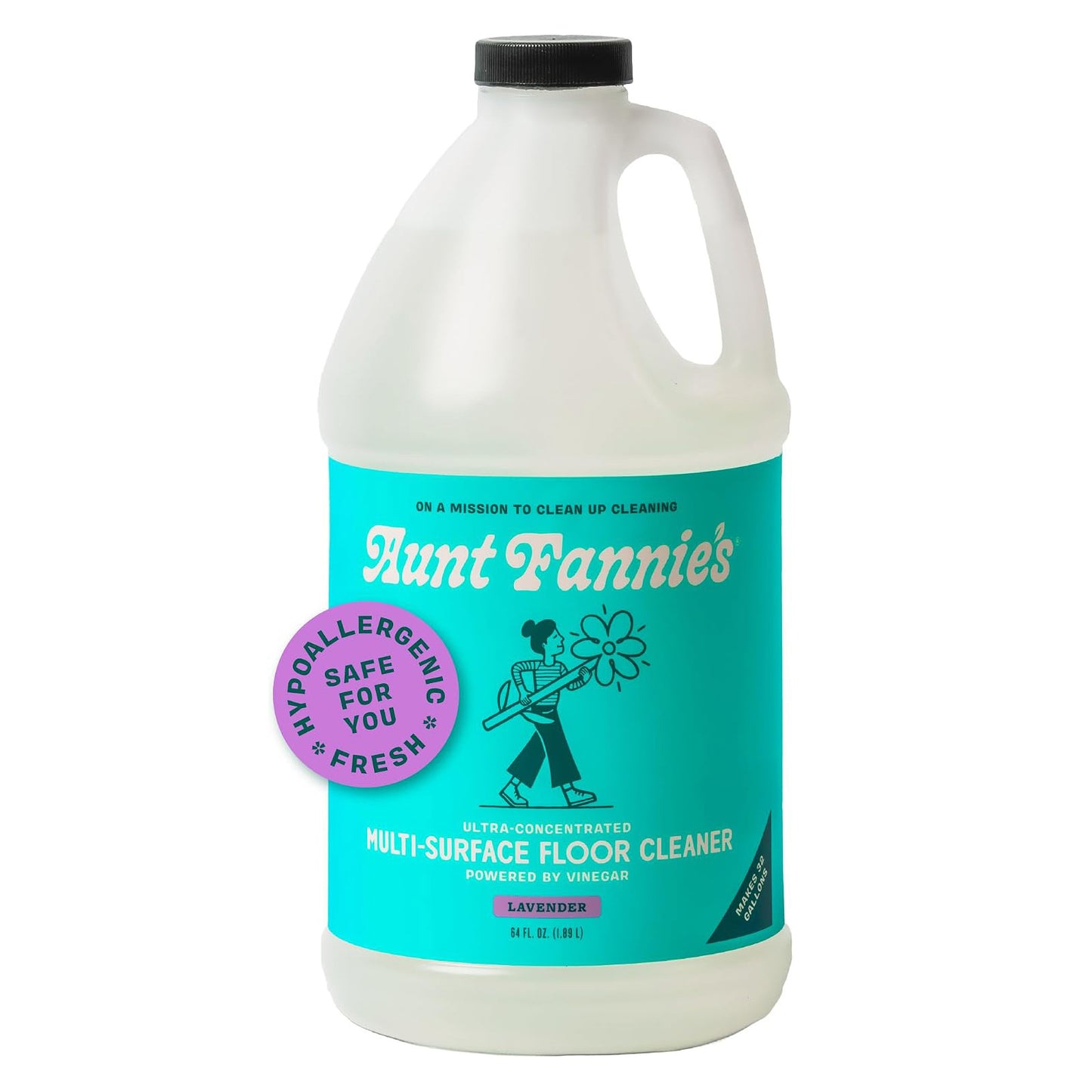 Aunt Fannie's 앤트 패니스 식초 바닥 클리너 농축 - 라벤더 - 1893mL (64 fl oz)