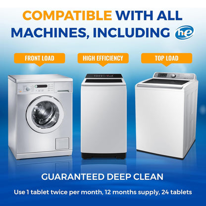 Bastion Washing Machine Cleaner Tablets - 24 Tablets