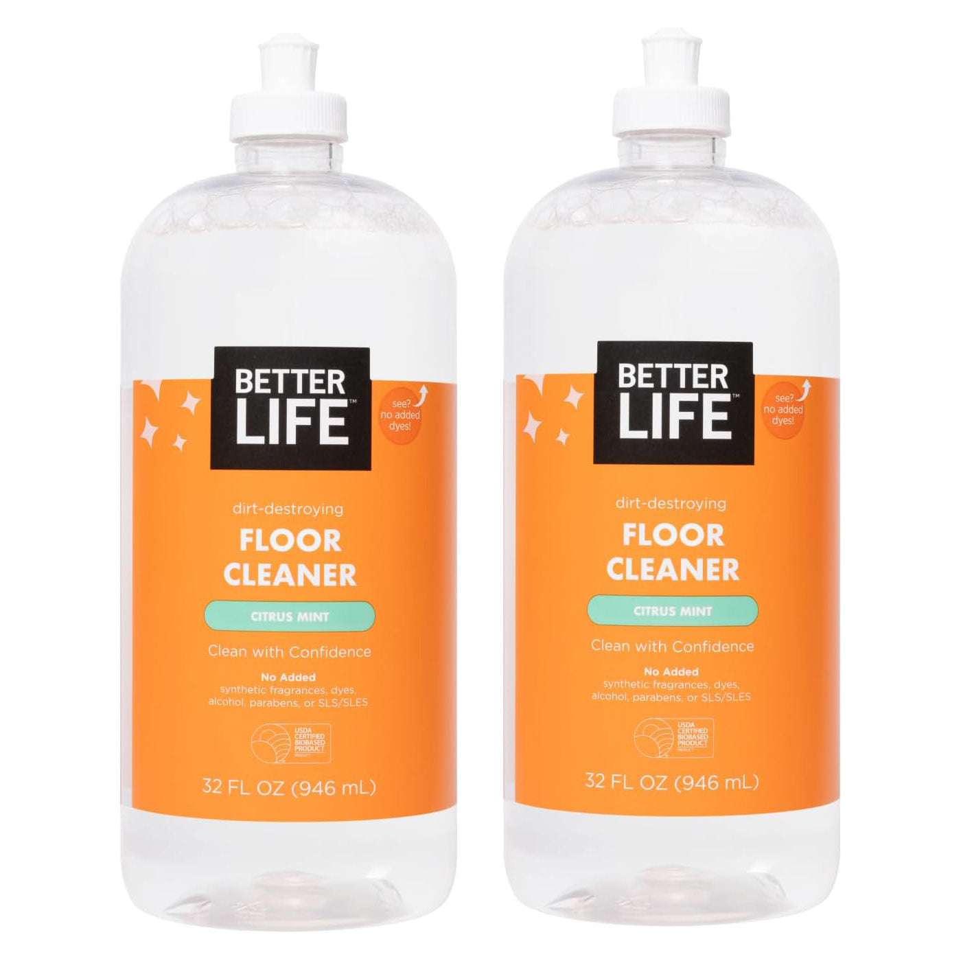 Better Life 베터 라이프 바닥 클리너 - 뱀부 - 946mL (32 fl oz) × 2개