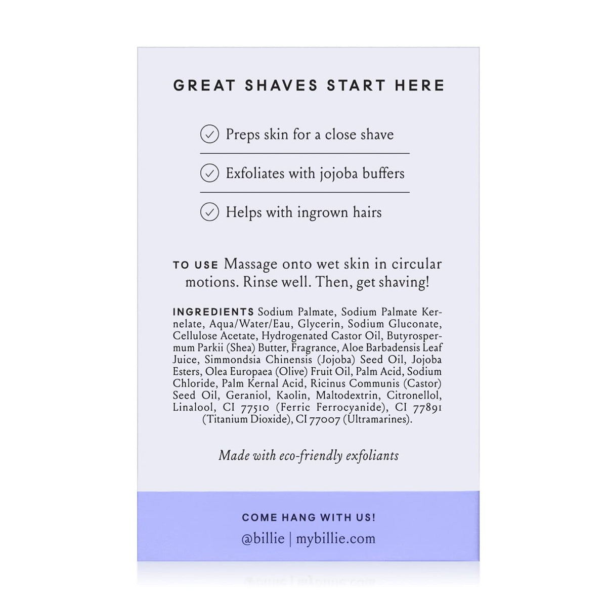 Billie Body Buffer Pre-Shave Exfoliating Bar - 3.5 oz (99g)