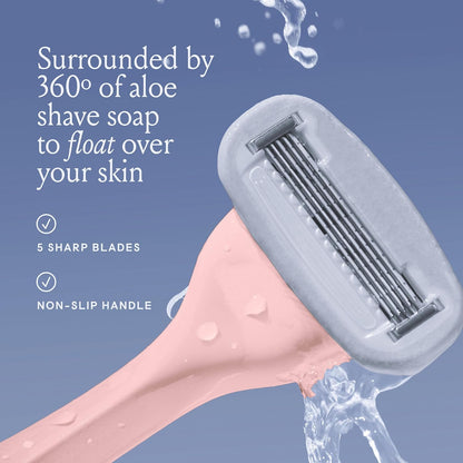 Billie Razor Starter Kit - Handle, 4 Refills & Magnetic Holder