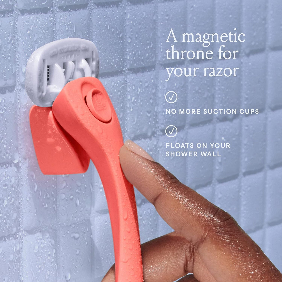 Billie Razor Starter Kit - Handle, 4 Refills & Magnetic Holder