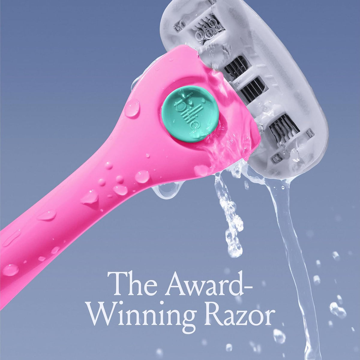 Billie Razor Starter Kit - Handle, 4 Refills & Magnetic Holder