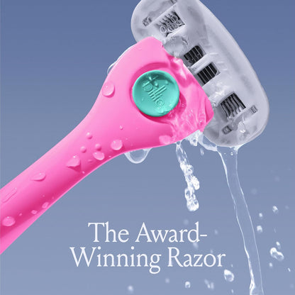 Billie Razor Starter Kit - Handle, 4 Refills & Magnetic Holder