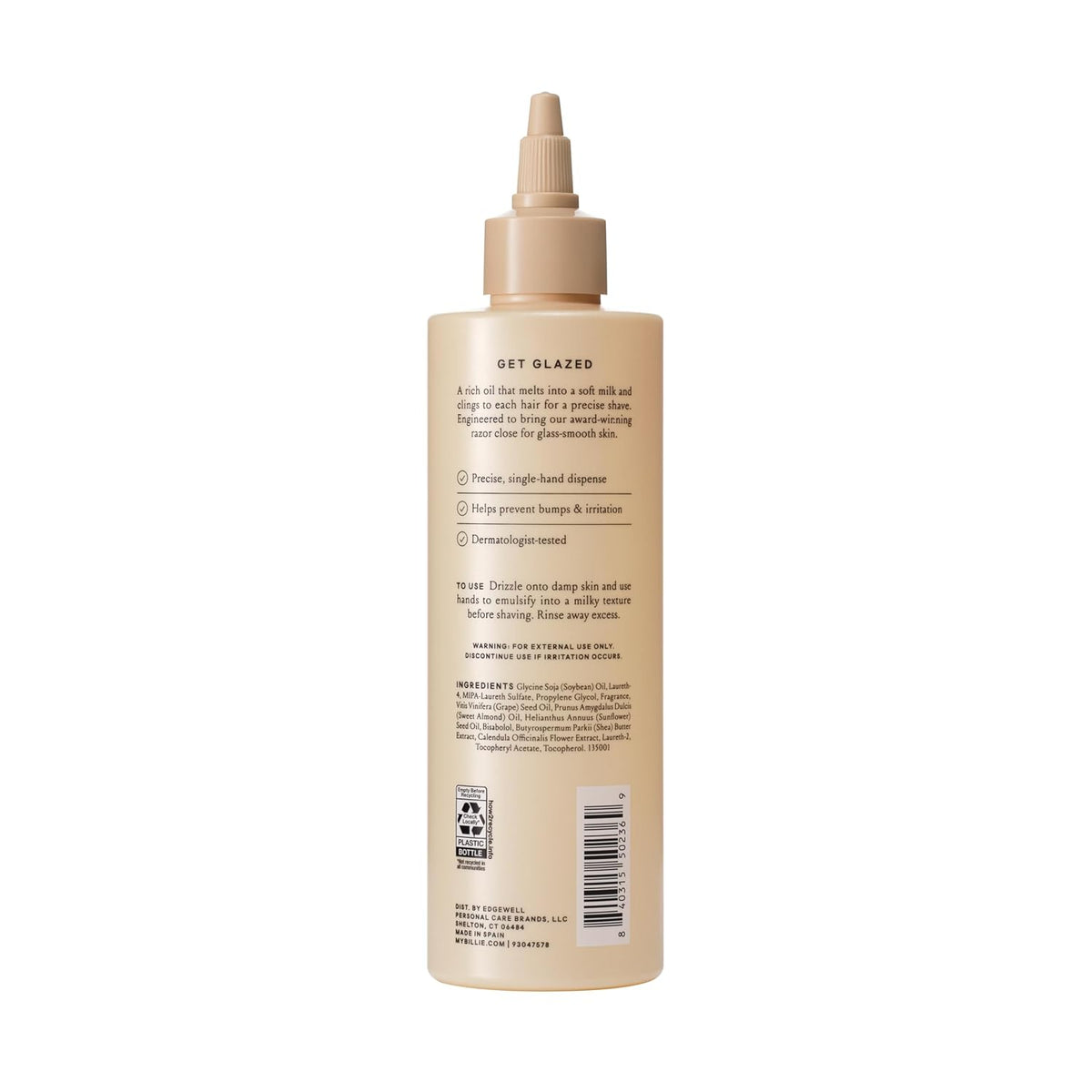 Billie Shave Glaze Shave Oil - 8 fl oz (236mL)