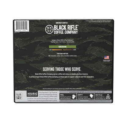 Black Rifle Coffee Company 블랙 라이플 커피 저스트 블랙 미디엄 로스트 팟 (K-컵) - 75개입