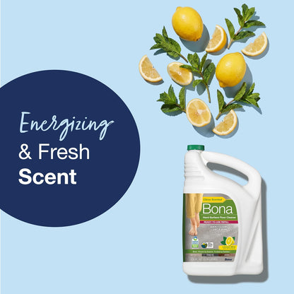 Bona 보나 멀티서피스 바닥 클리너 리필 - 레몬 민트 - 3785mL (128 fl oz)