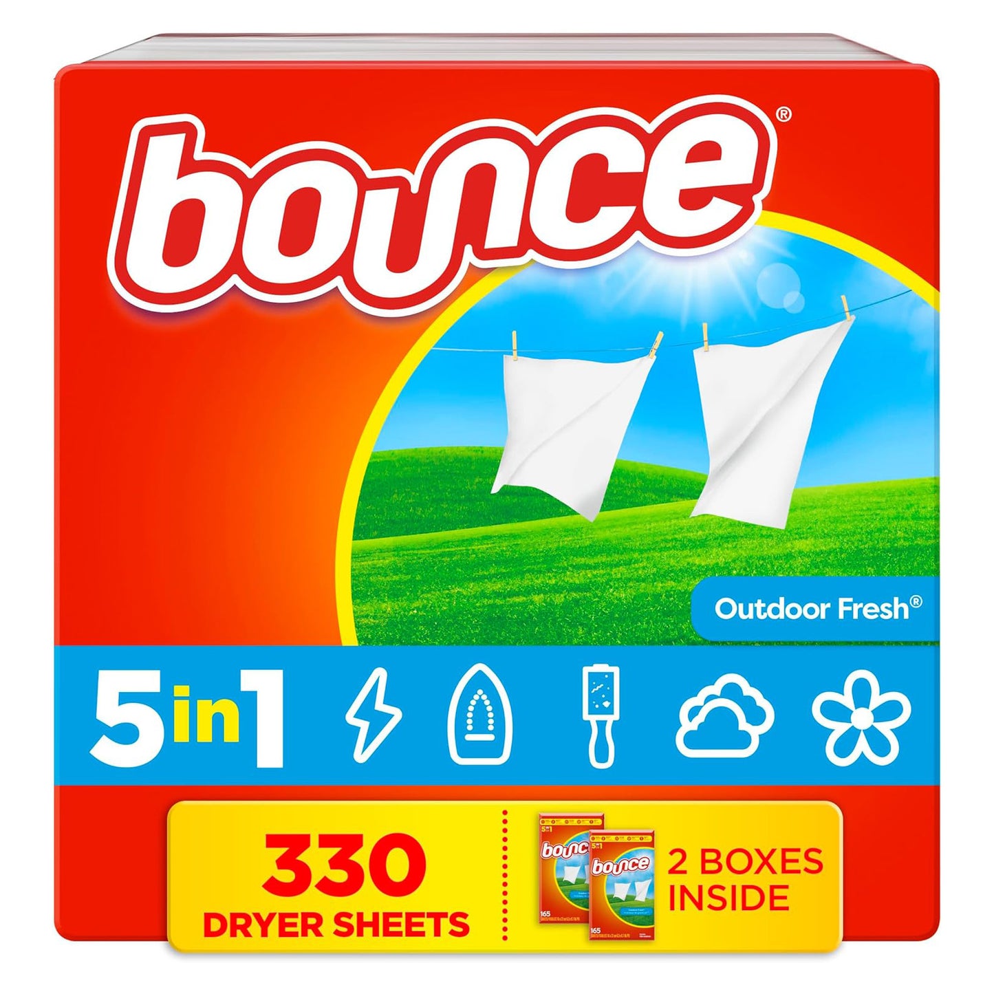 Bounce Dryer Sheets - Outdoor Fresh - 330 Sheets