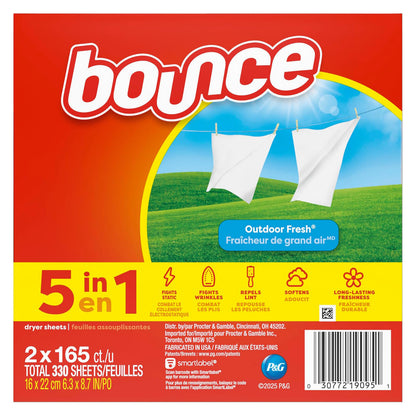 Bounce Dryer Sheets - Outdoor Fresh - 330 Sheets