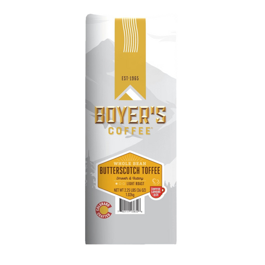 Boyer's Butterscotch Toffee Light Roast Whole Bean Coffee - 36 oz (1021g)
