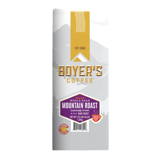 Boyer's Coffee 보이어스 디카페인 마운틴 로스트 다크 홀빈 원두 - 36 oz (1021g)