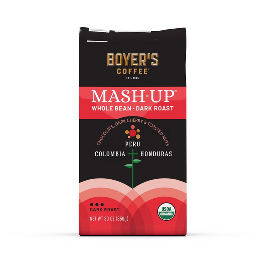Boyer's Organic Mash-Up Blend Dark Roast Whole Bean Coffee - 30 oz (850g)