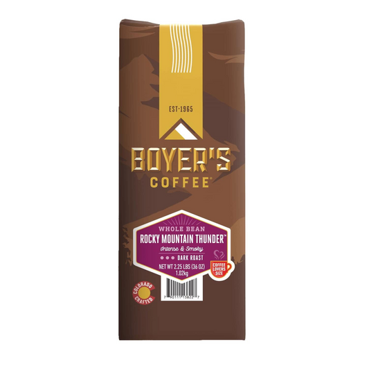 Boyer's Rocky Mountain Thunder Dark Roast Whole Bean Coffee - 36 oz (1021g)