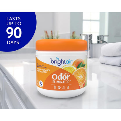Bright Air 브라이트 에어 슈퍼 탈취제 - 만다린 오렌지 - 397g (14 oz) × 6개