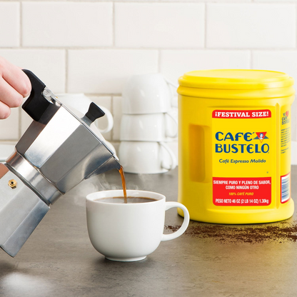Café Bustelo 카페 부스텔로 에스프레소 다크 로스트 분쇄커피 (페스티벌 사이즈) - 46 oz (1304g)