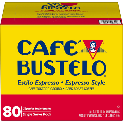 Café Bustelo 카페 부스텔로 에스프레소 다크 로스트 팟 (K-컵) - 80개입