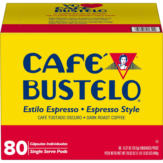 Café Bustelo Espresso Dark Roast Pods (K-Cup) - 80 ct
