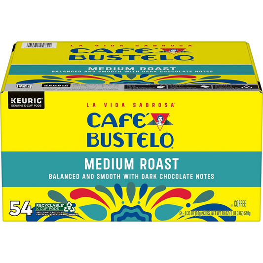 Café Bustelo Medium Roast Pods (K-Cup) - 54 ct