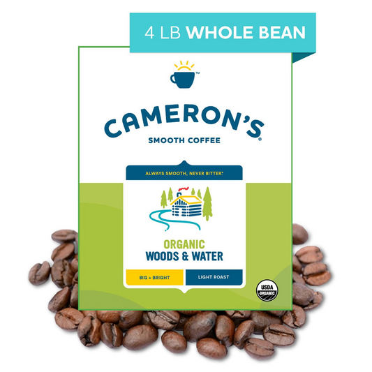 Cameron's Organic Woods & Water Light Roast Whole Bean Coffee - 64 oz (1814g)