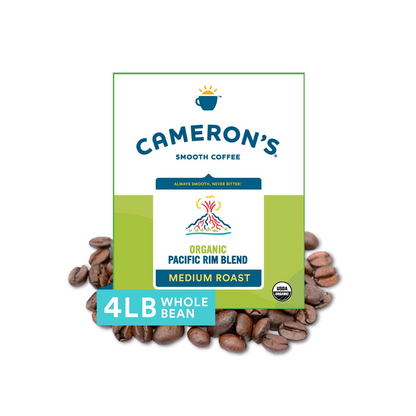 Cameron's Coffee 카메론스 유기농 퍼시픽 림 미디엄 로스트 홀빈 원두 - 64 oz (1814g)