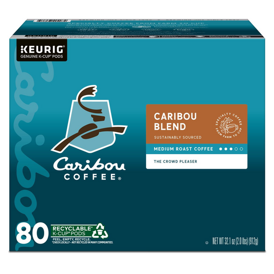 Caribou Coffee Caribou Blend Medium Roast Pods (K-Cup) - 80 ct