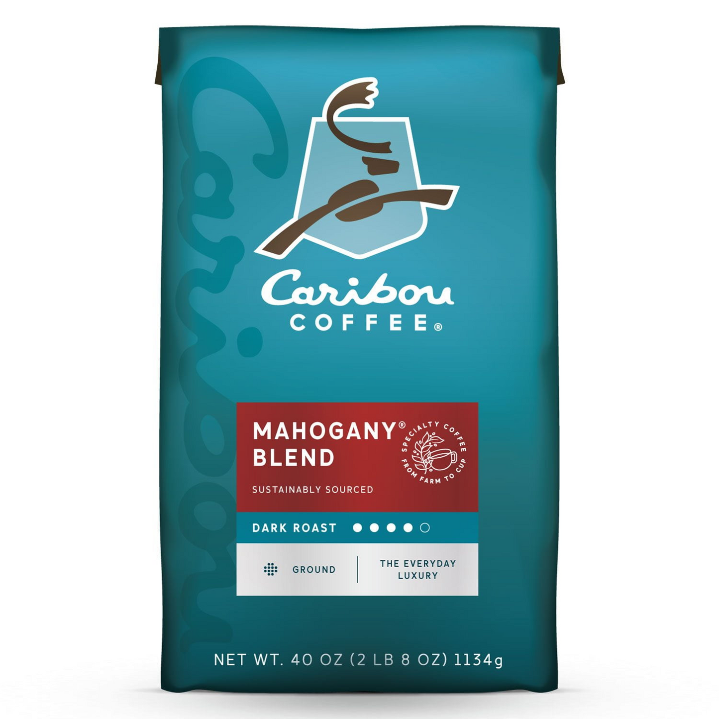 Caribou Coffee Mahogany Dark Roast Ground Coffee - 40 oz (1134g)