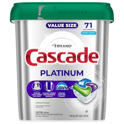 Cascade 캐스케이드 식기세척기 세제 플래티넘 - 71개입