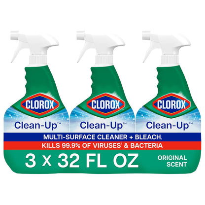 Clorox Clean-Up Multi-Surface Cleaner with Bleach - 32 fl oz (946mL) × 3 Bottles