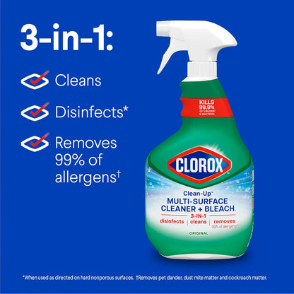 Clorox Clean-Up Multi-Surface Cleaner with Bleach - 32 fl oz (946mL) × 3 Bottles