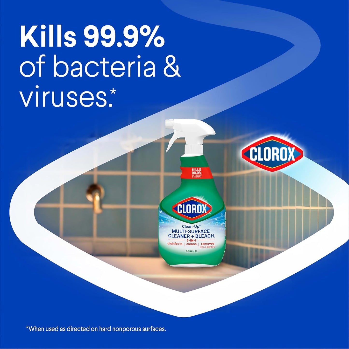 Clorox Clean-Up Multi-Surface Cleaner with Bleach - 32 fl oz (946mL) × 3 Bottles