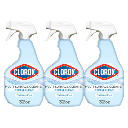 Clorox Free & Clear Multi Surface Cleaner - 32 fl oz (946mL) × 3 Bottles