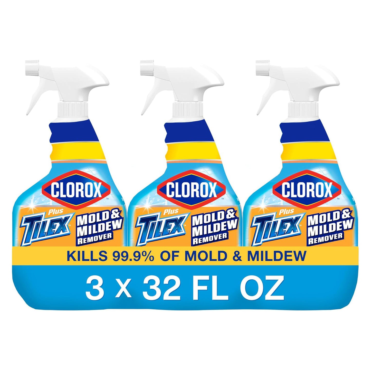 Clorox 클로락스 플러스 틸렉스 곰팡이 얼룩 제거제 표백제 함유 - 무향 - 946mL (32 fl oz) × 3개