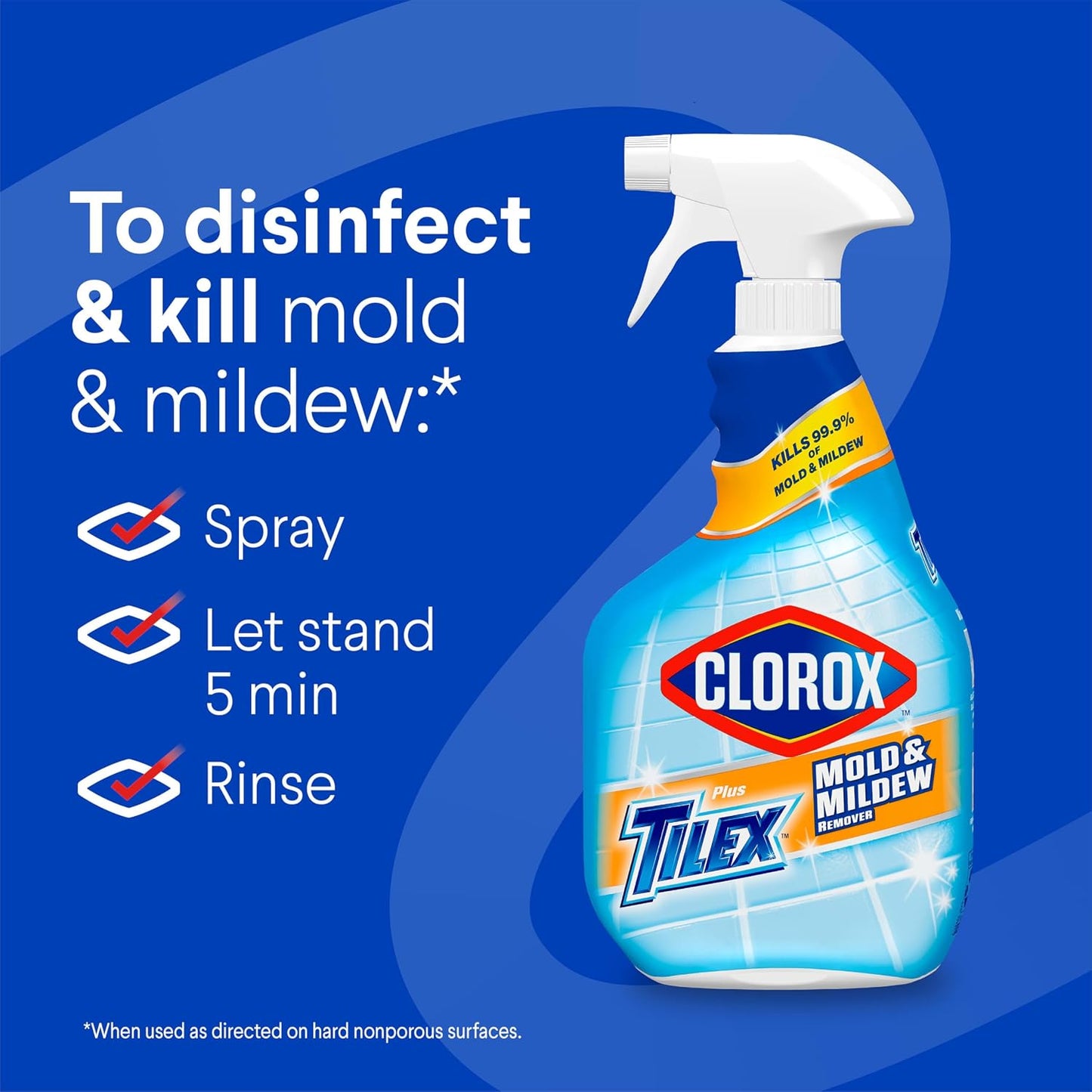 Clorox 클로락스 플러스 틸렉스 곰팡이 얼룩 제거제 표백제 함유 - 무향 - 946mL (32 fl oz) × 3개