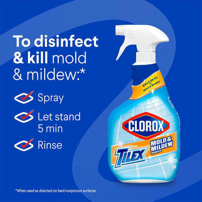 Clorox 클로락스 플러스 틸렉스 곰팡이 얼룩 제거제 표백제 함유 - 무향 - 946mL (32 fl oz) × 3개
