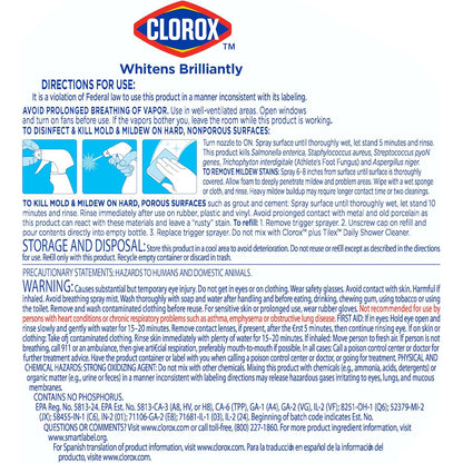 Clorox 클로락스 플러스 틸렉스 곰팡이 얼룩 제거제 표백제 함유 - 무향 - 946mL (32 fl oz) × 3개