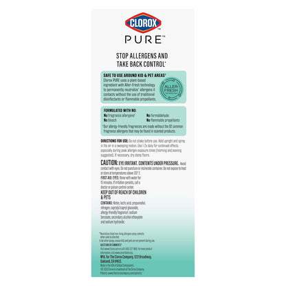 Clorox 클로락스 퓨어 데일리 에어 스프레이 - 클린 브리즈 - 237mL (8 fl oz) × 2개