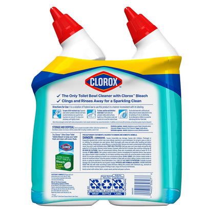 Clorox 클로락스 변기 세정제 클링잉 표백 겔 - 오션 미스트 - 710mL (24 fl oz) × 2개