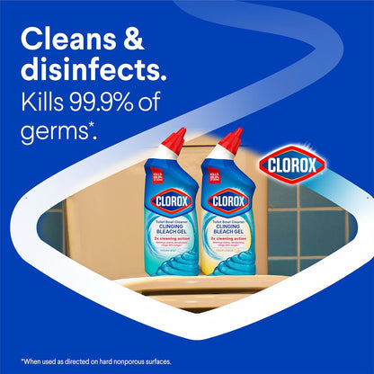 Clorox 클로락스 변기 세정제 클링잉 표백 겔 - 오션 미스트 - 710mL (24 fl oz) × 2개