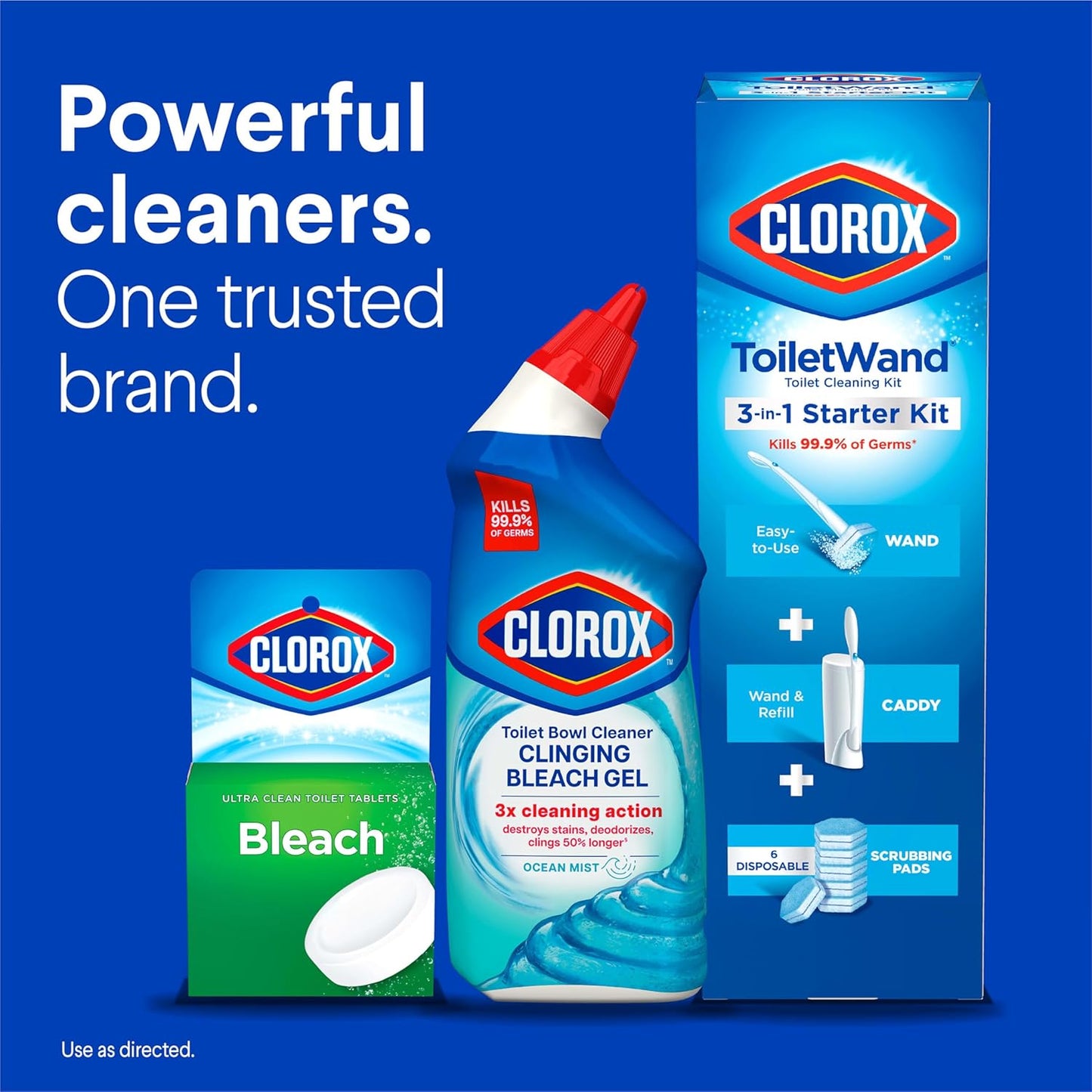 Clorox 클로락스 변기 세정제 클링잉 표백 겔 - 오션 미스트 - 710mL (24 fl oz) × 2개