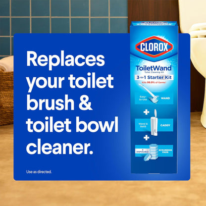 Clorox 클로락스 토일렛완드 변기 청소 시스템 - 캐디 + 리필 16개
