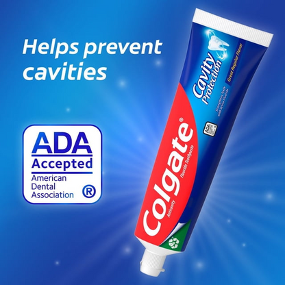Colgate Cavity Protection Toothpaste with Fluoride — Regular Flavor Family 5-Pack (5 × 8.0 oz)