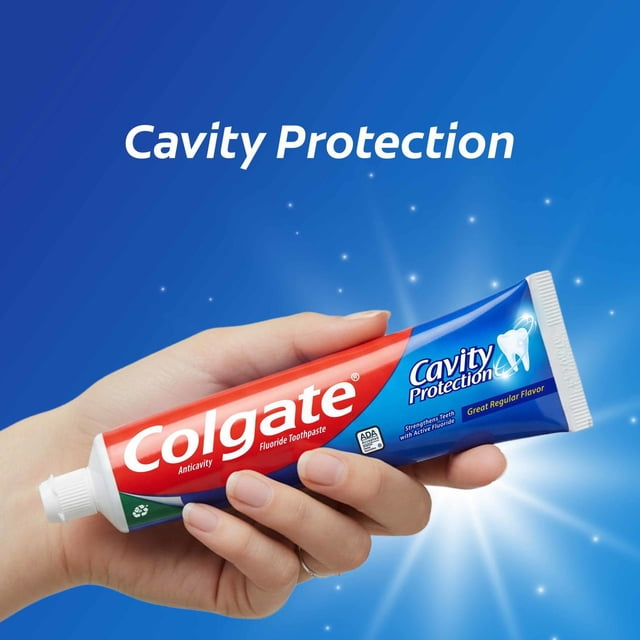 Colgate Cavity Protection Toothpaste with Fluoride — Regular Flavor Family 5-Pack (5 × 8.0 oz)