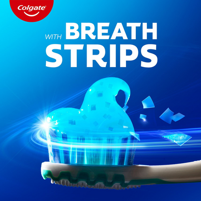 Colgate 콜게이트 맥스프레시 쿨 민트 치약 미니 브레스 스트립 함유 패밀리 5팩 임베디드 브레스 스트립·오래가는 상쾌함 (5 × 6.0oz)