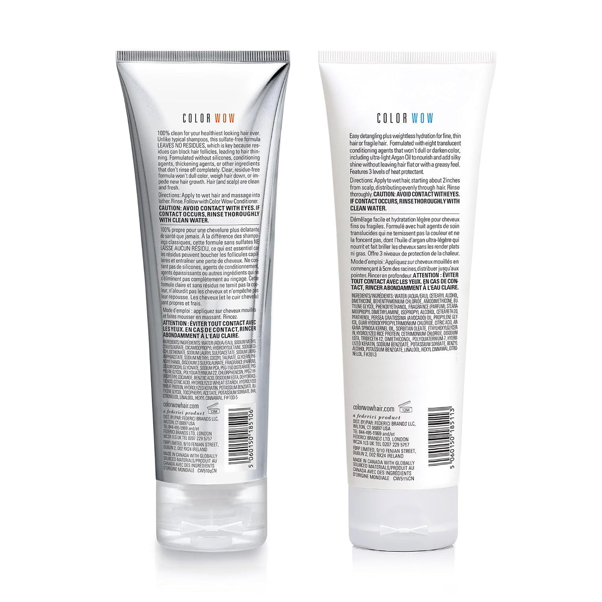 Color Wow 컬러와우 드림 클린 듀오 샴푸 & 컨디셔너 세트 - 250mL (8.4 fl oz) × 2개