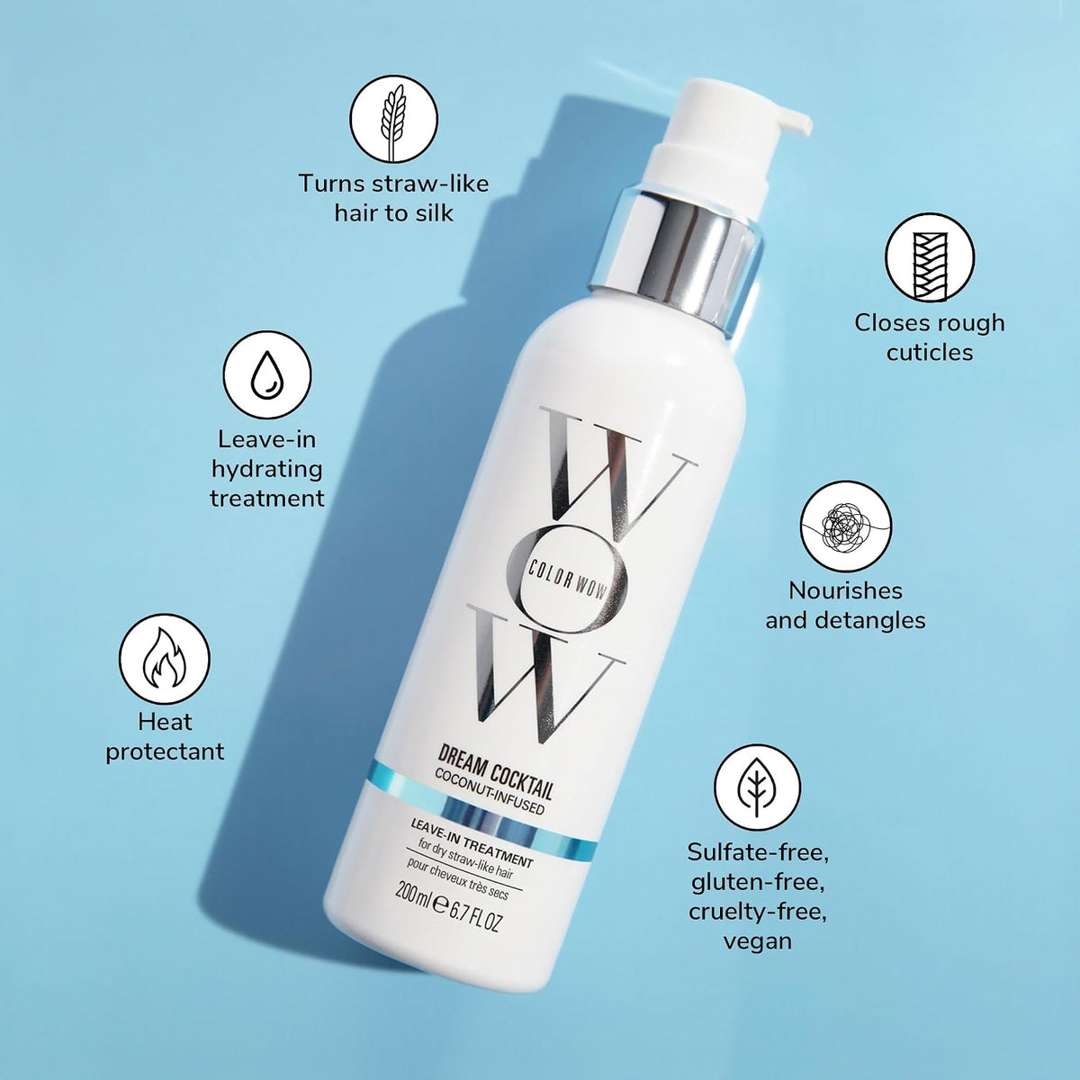 Color Wow 컬러와우 드림 칵테일 코코넛 인퓨즈드 - 200mL (6.7 fl oz)