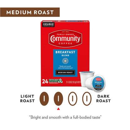 Community Coffee Breakfast Blend Medium Roast Pods (K-Cup) - 72 ct