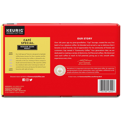 Community Coffee Café Special Medium-Dark Roast Pods (K-Cup) - 72 ct
