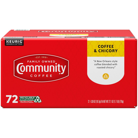 Community Coffee & Chicory Medium-Dark Roast Pods (K-Cup) - 72 ct