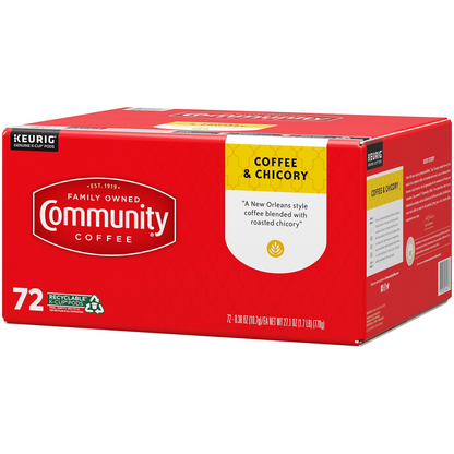Community Coffee & Chicory Medium-Dark Roast Pods (K-Cup) - 72 ct