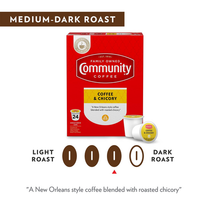 Community Coffee & Chicory Medium-Dark Roast Pods (K-Cup) - 72 ct